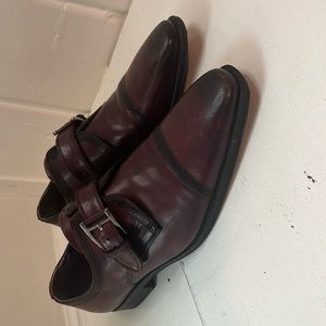 J75 by Jump Manhattan Bergundy buckle slip ons